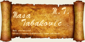 Maša Tabaković vizit kartica